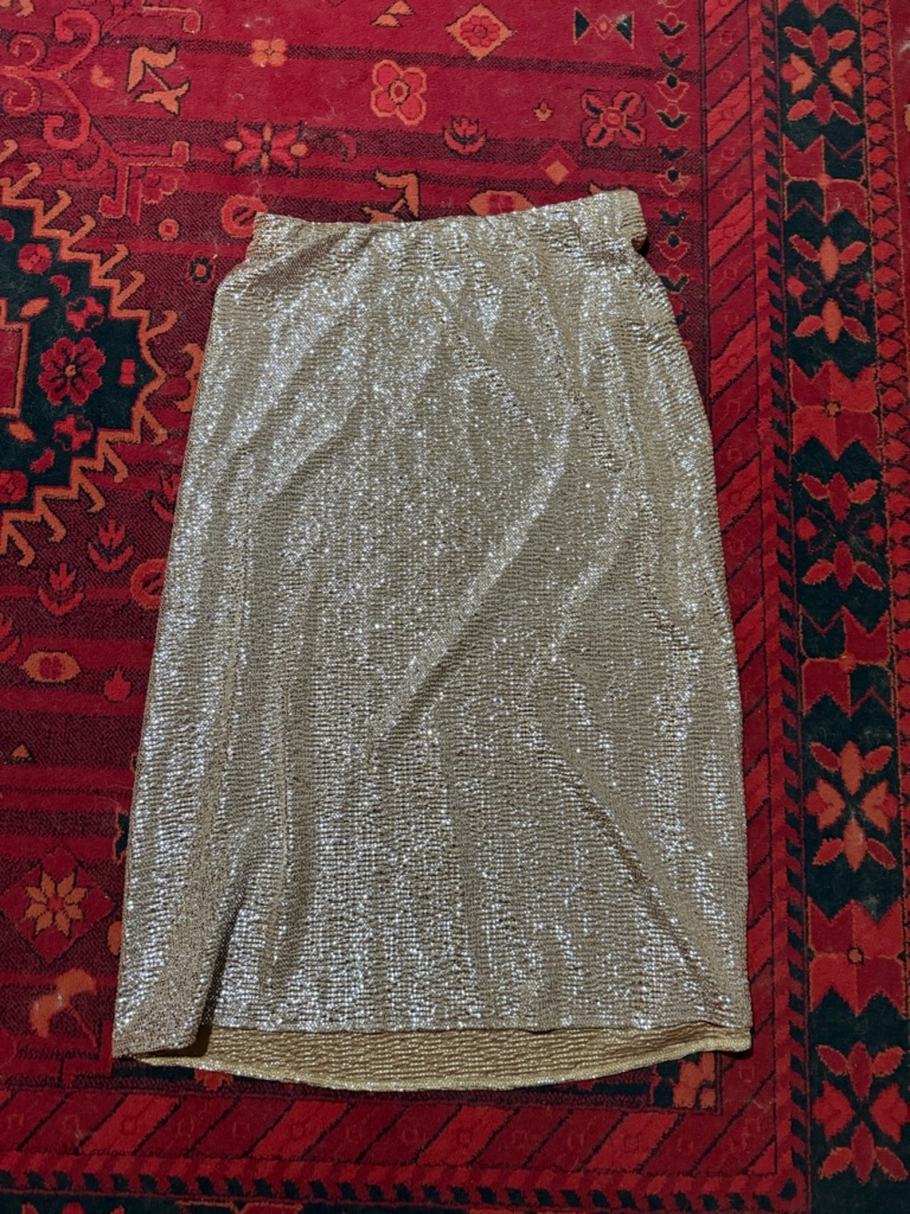 Show Me Your MuMu Gold Sequin Pencil Skirt
